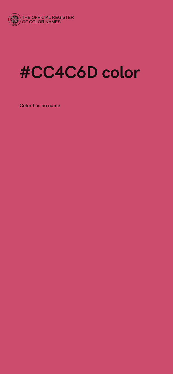 #CC4C6D color image