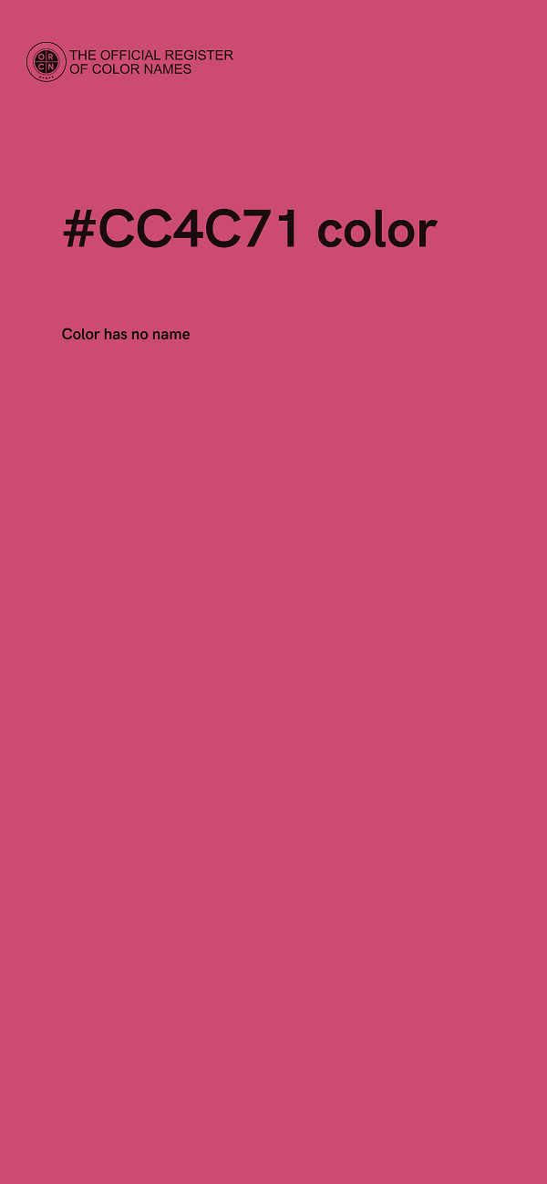 #CC4C71 color image