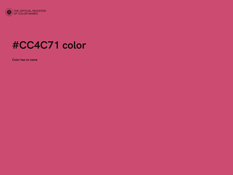 #CC4C71 color image
