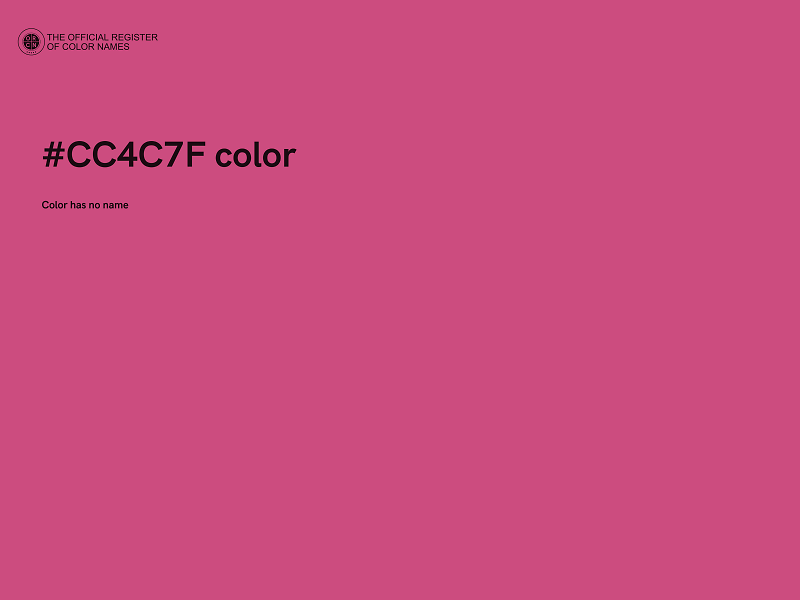 #CC4C7F color image