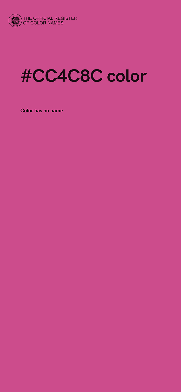 #CC4C8C color image