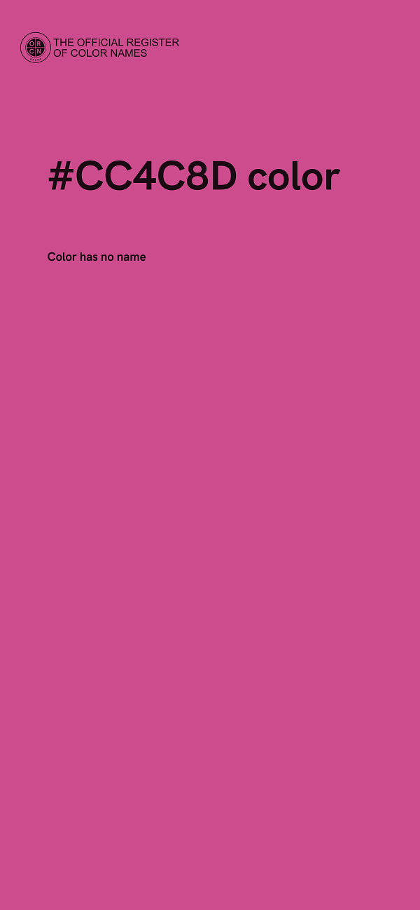 #CC4C8D color image