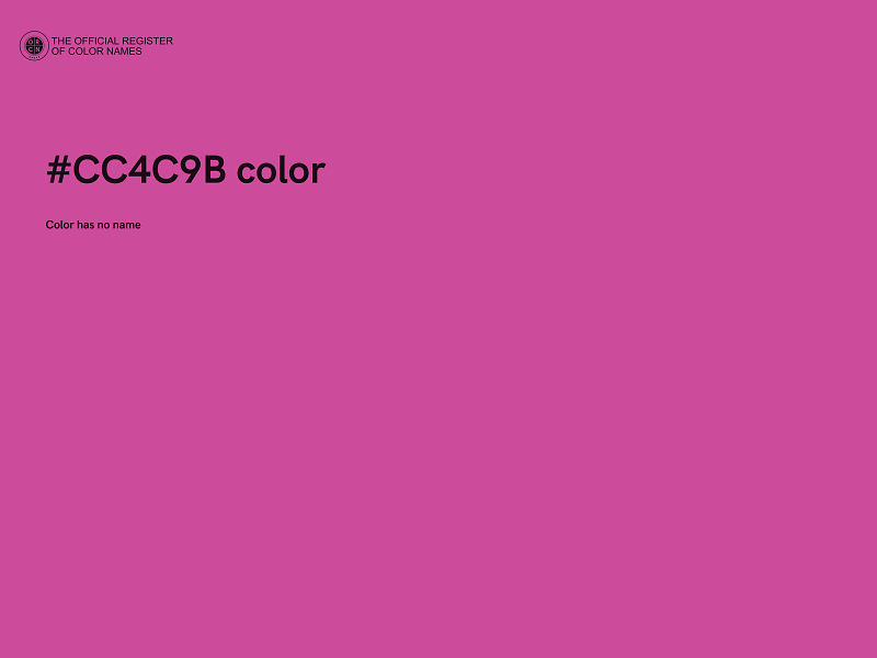 #CC4C9B color image