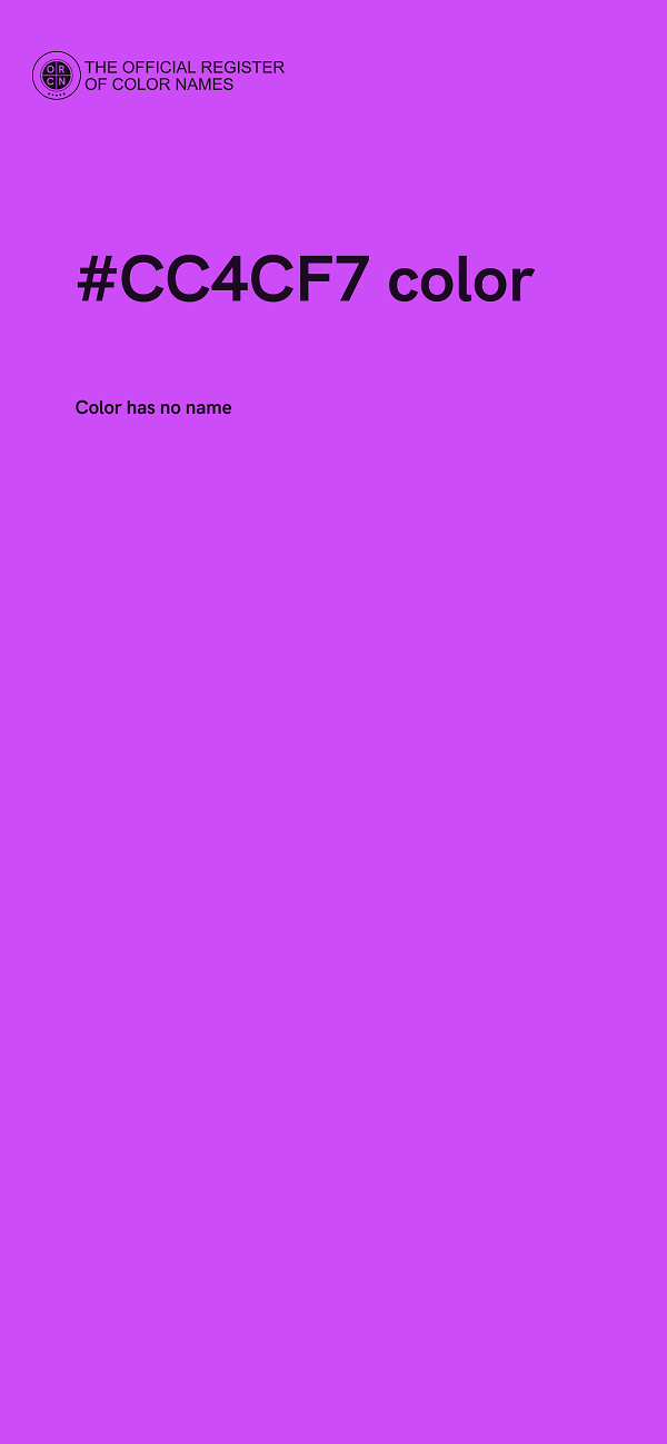 #CC4CF7 color image