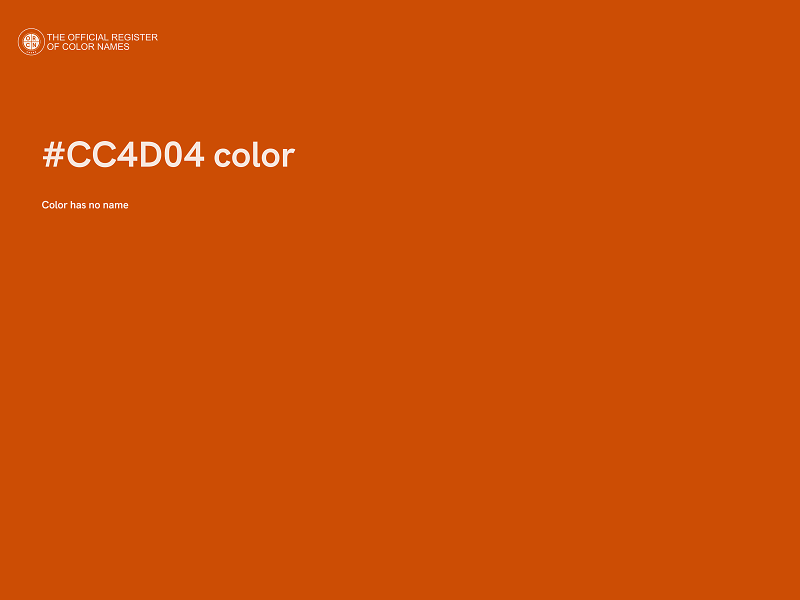 #CC4D04 color image