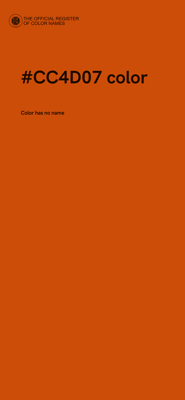 #CC4D07 color image