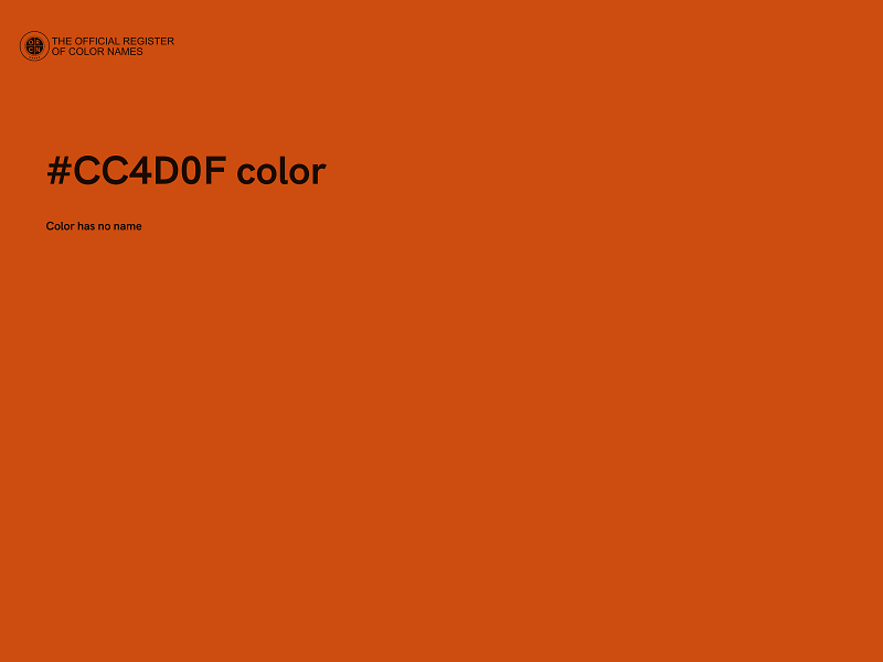 #CC4D0F color image