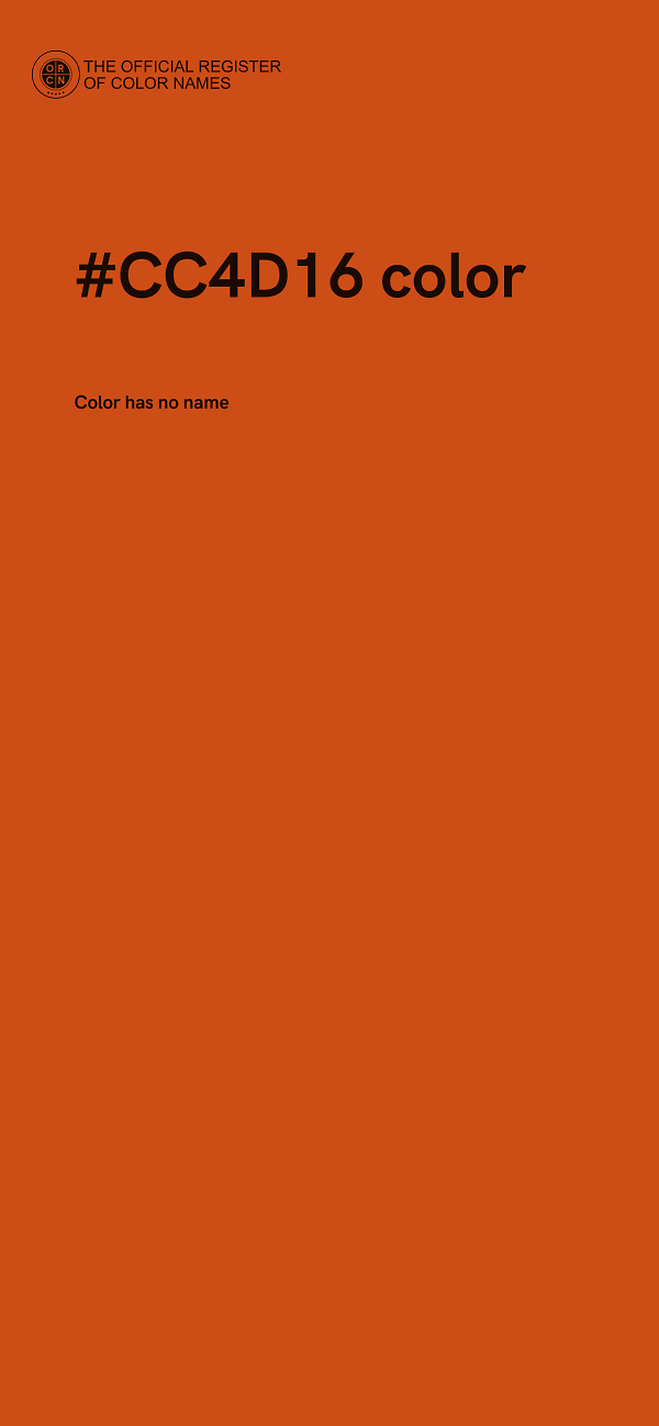 #CC4D16 color image