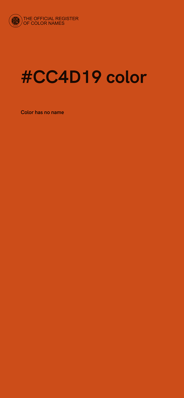 #CC4D19 color image