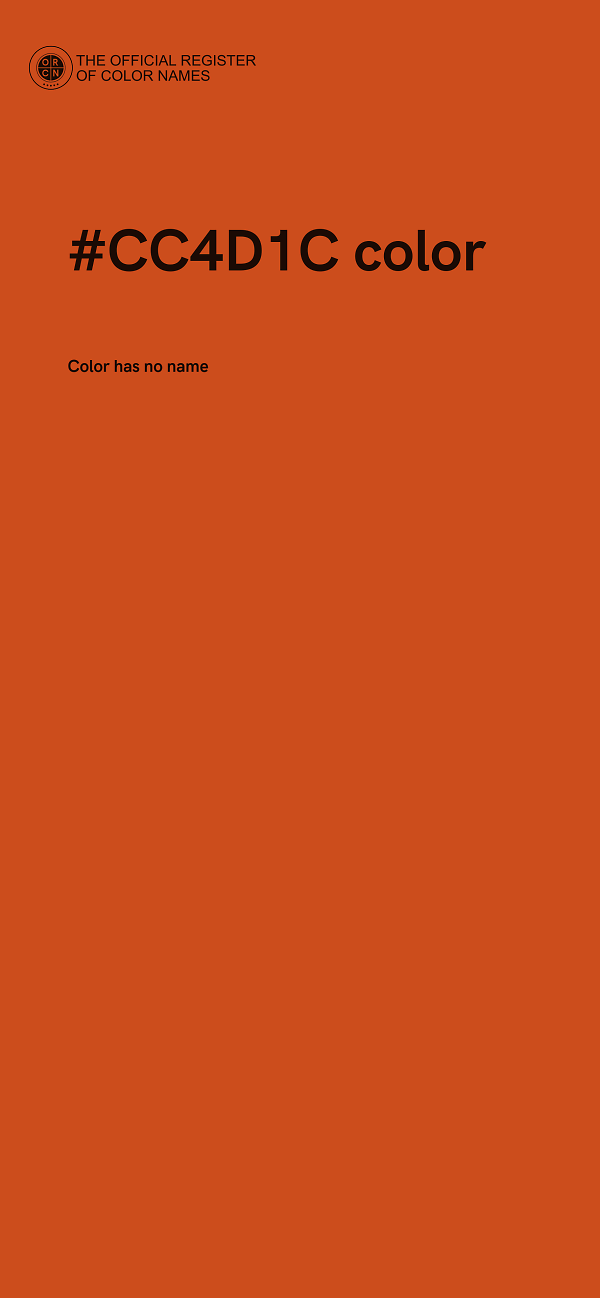 #CC4D1C color image