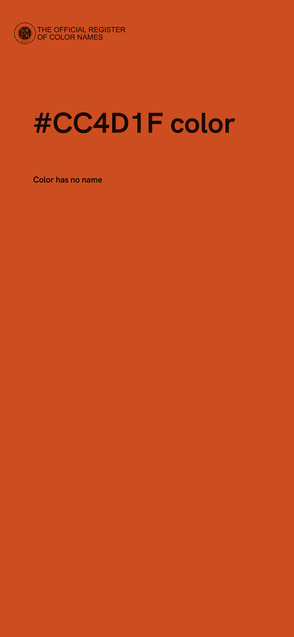 #CC4D1F color image