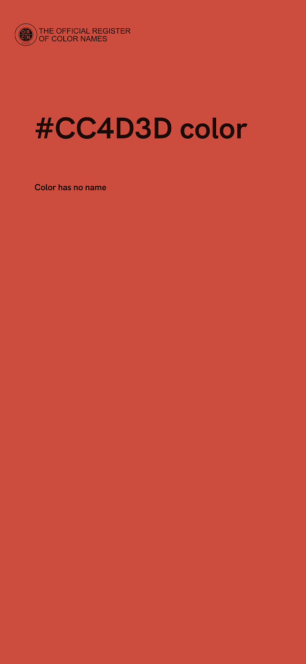 #CC4D3D color image