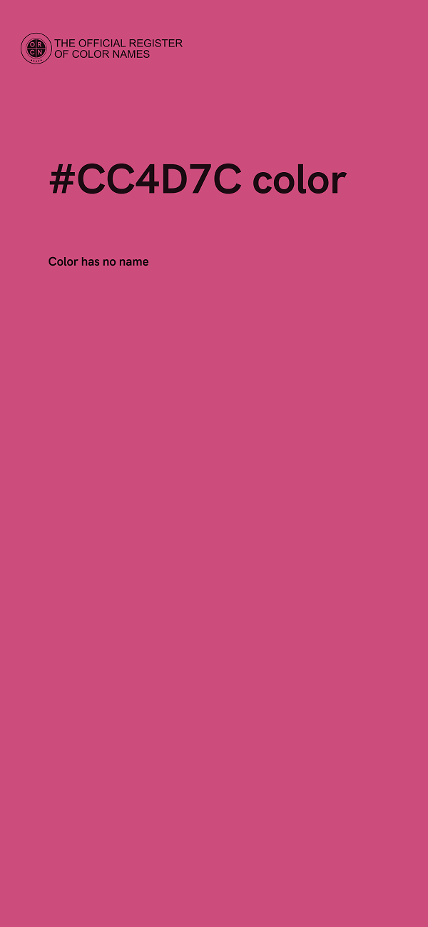 #CC4D7C color image