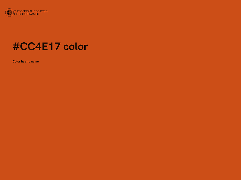 #CC4E17 color image