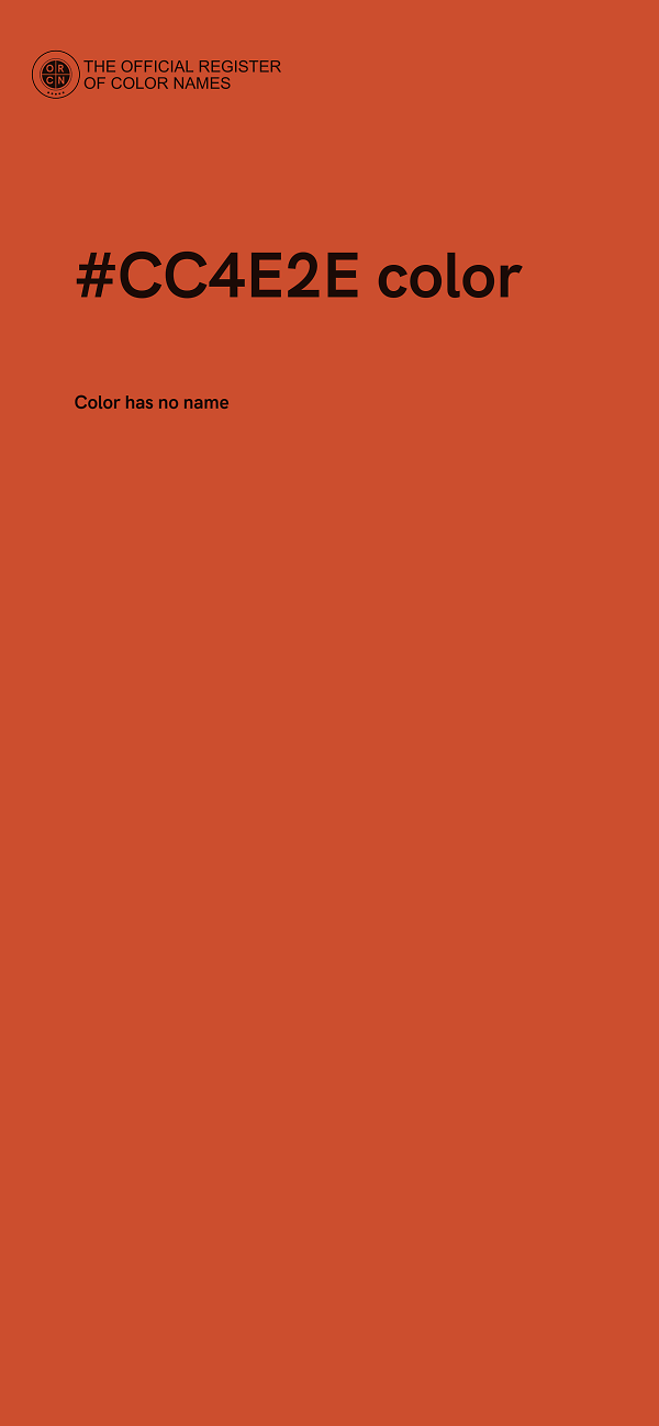 #CC4E2E color image