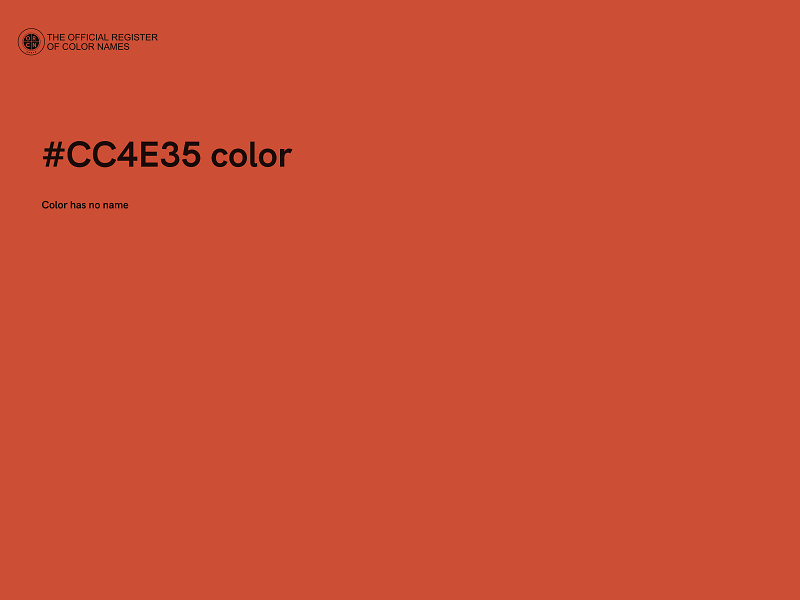 #CC4E35 color image