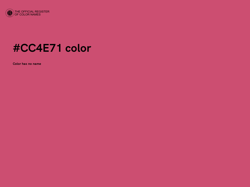 #CC4E71 color image