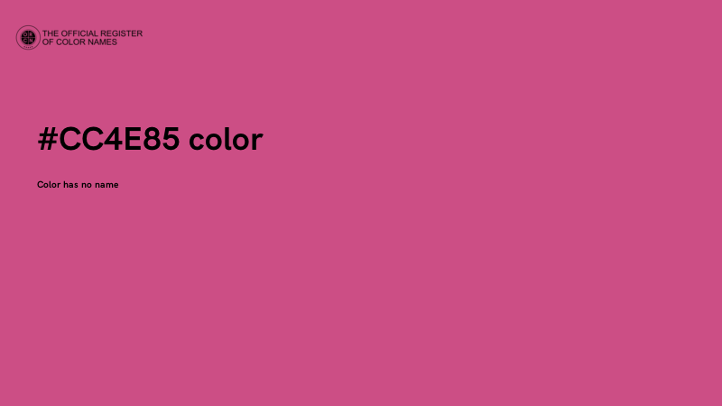 #CC4E85 color image