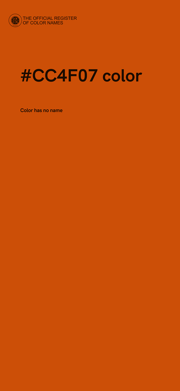 #CC4F07 color image
