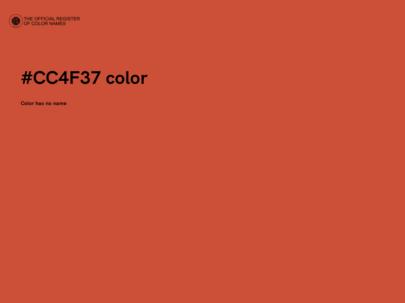 #CC4F37 color image
