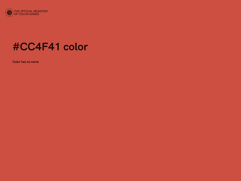 #CC4F41 color image