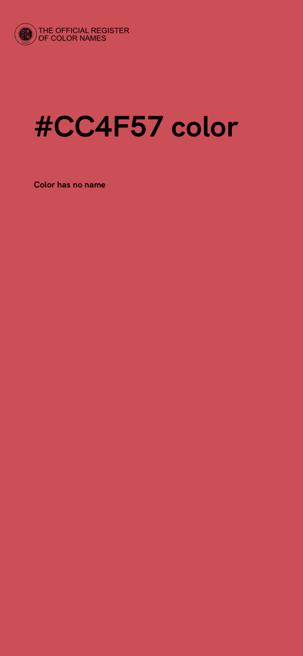 #CC4F57 color image