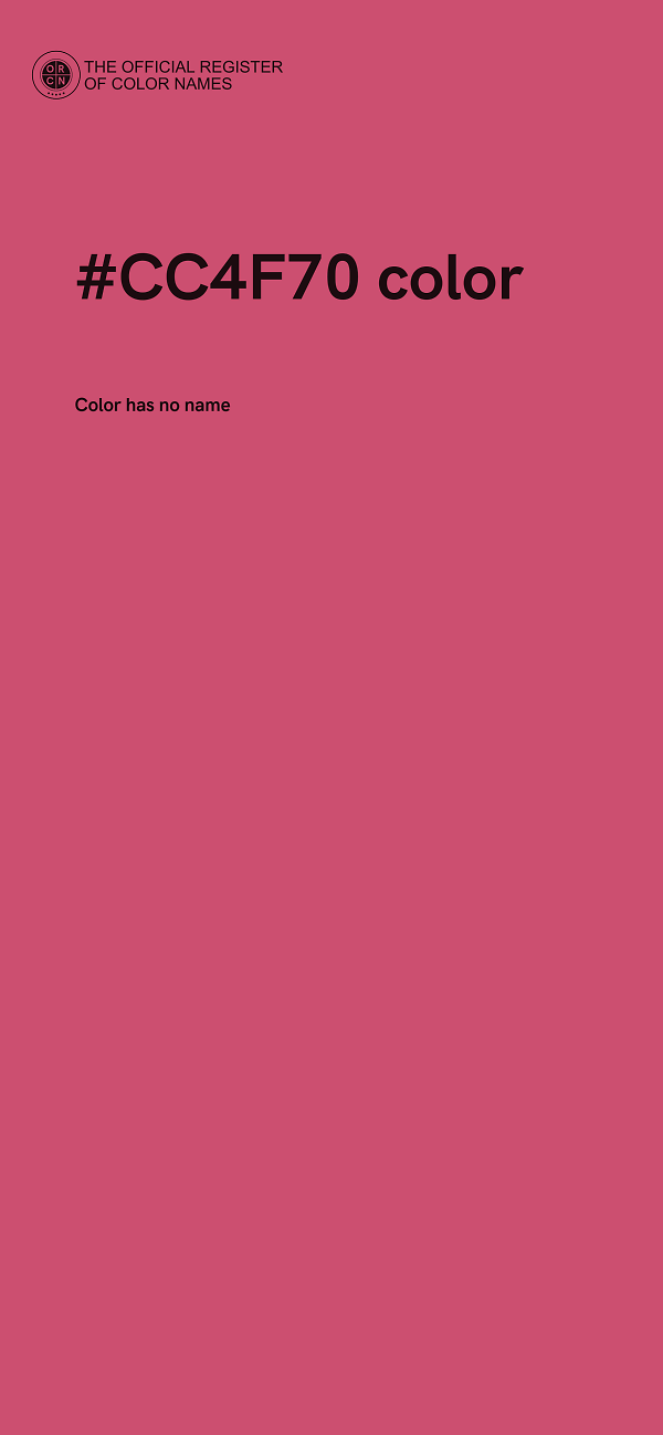 #CC4F70 color image