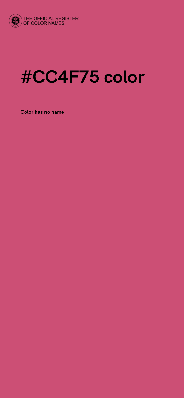 #CC4F75 color image