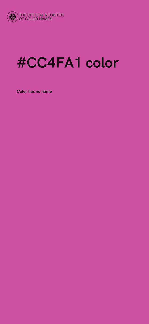 #CC4FA1 color image