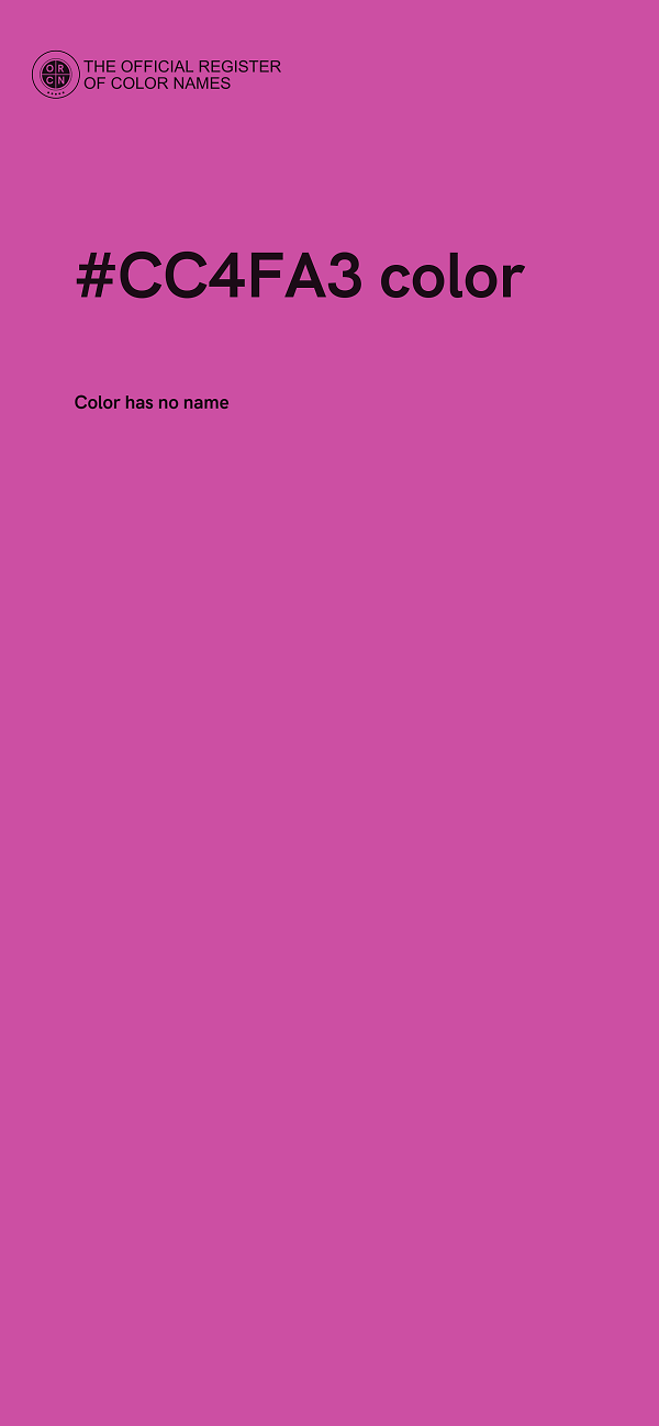 #CC4FA3 color image