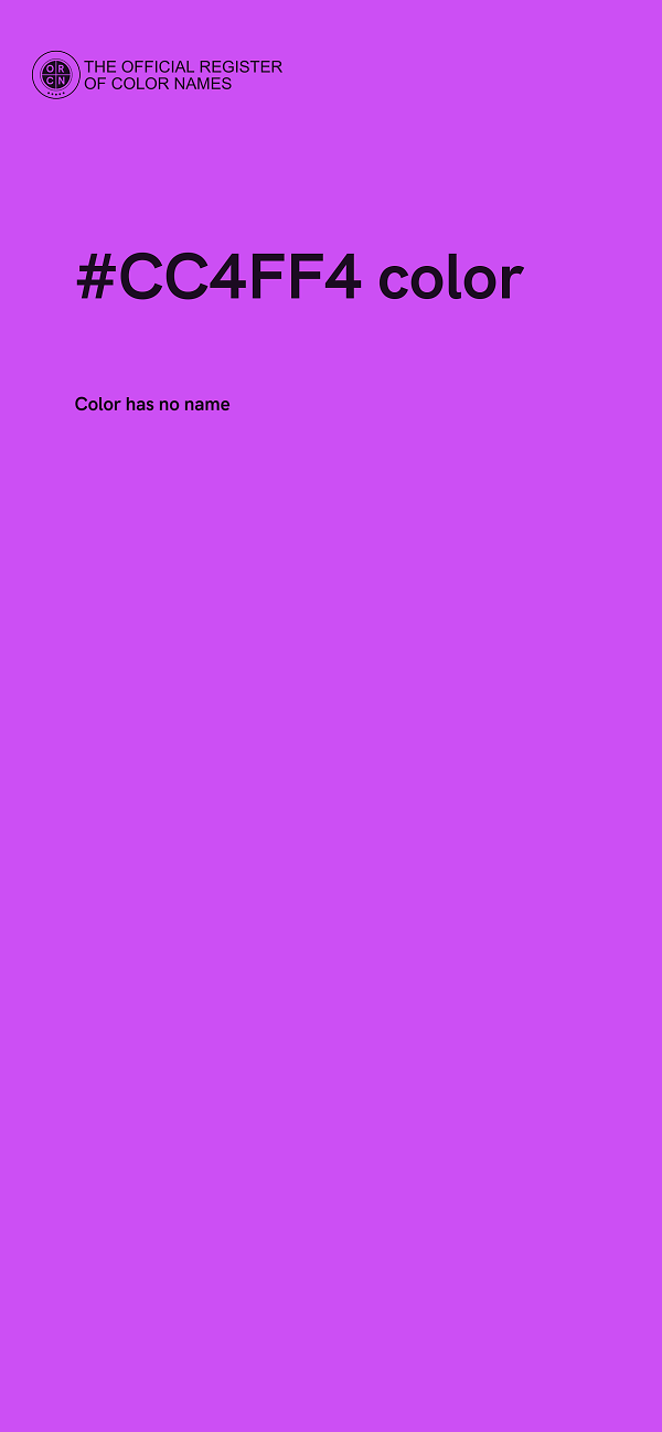 #CC4FF4 color image