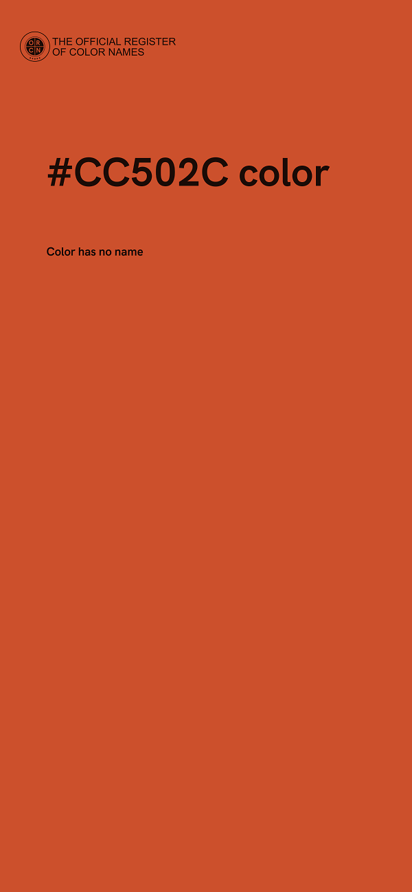 #CC502C color image