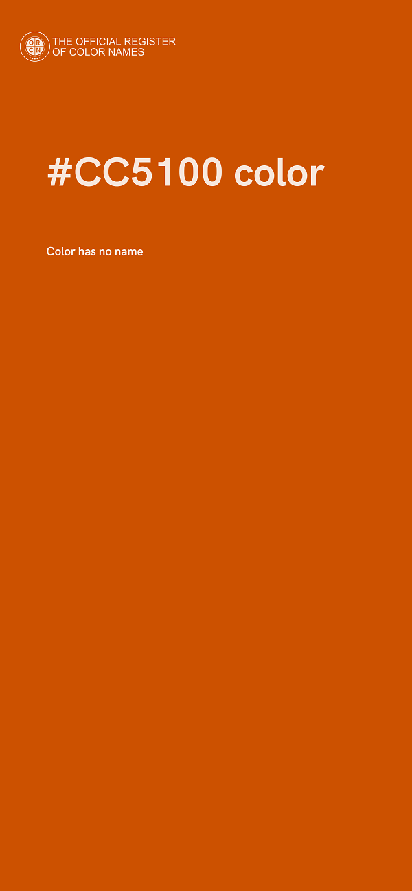 #CC5100 color image