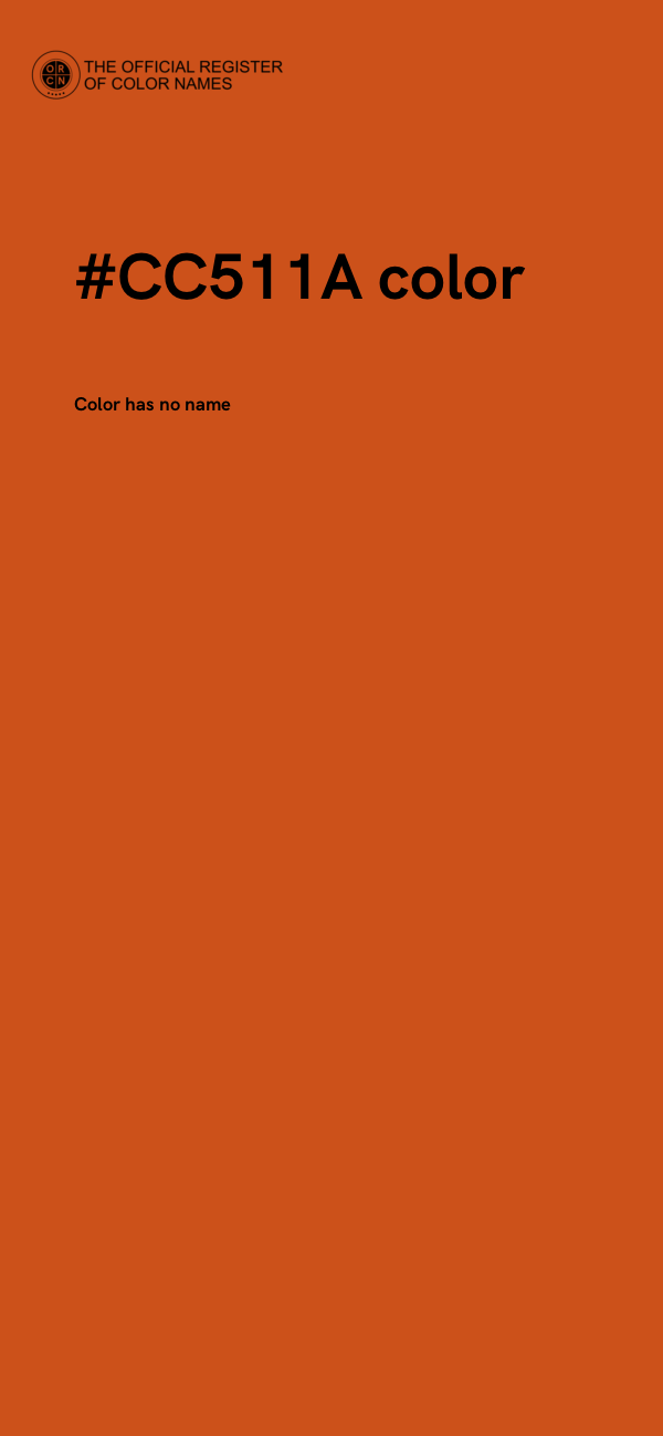 #CC511A color image