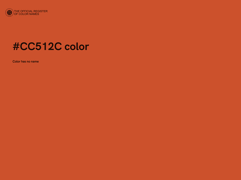 #CC512C color image