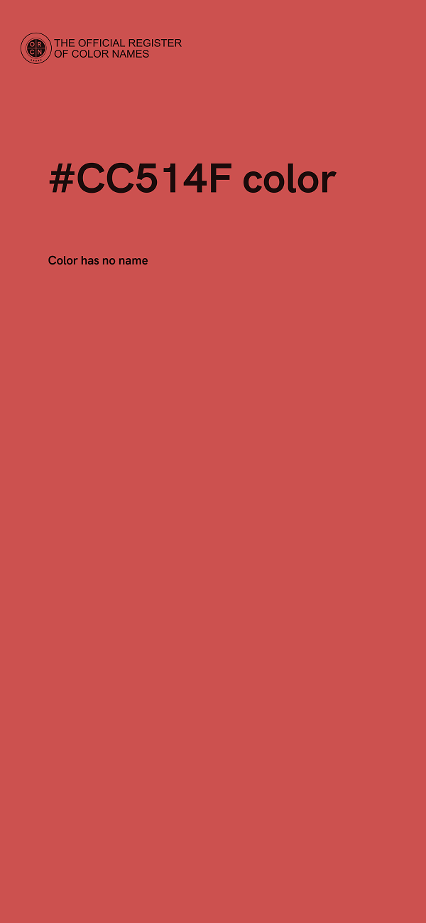 #CC514F color image