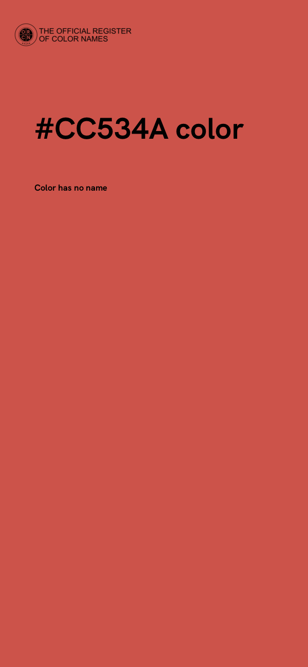 #CC534A color image