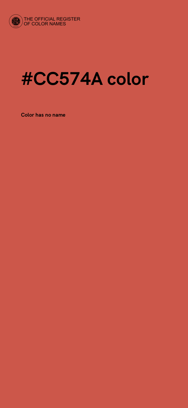 #CC574A color image