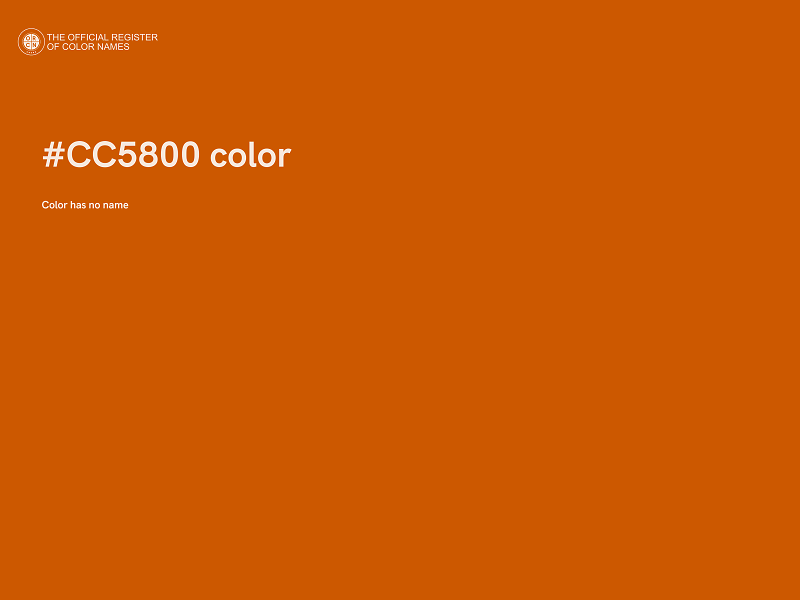 #CC5800 color image