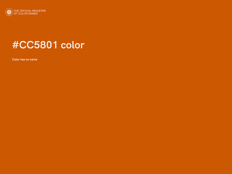 #CC5801 color image