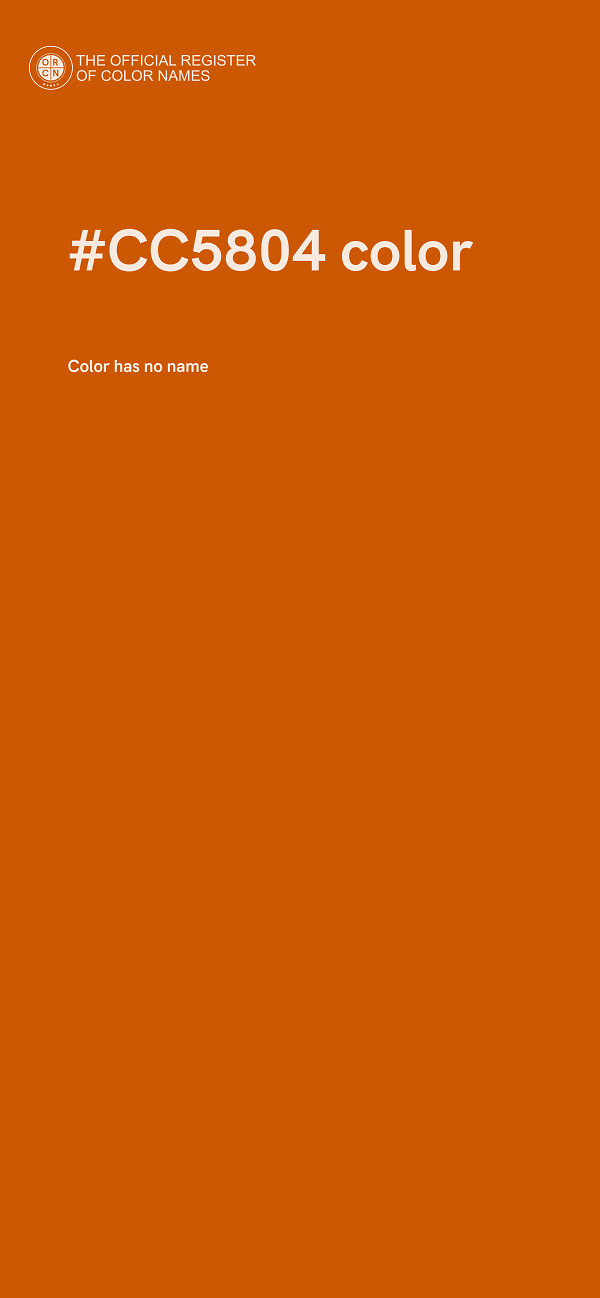 #CC5804 color image