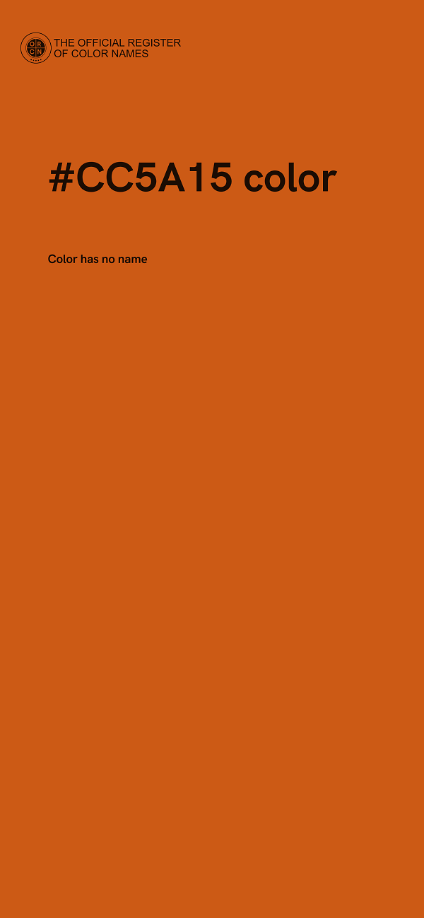 #CC5A15 color image