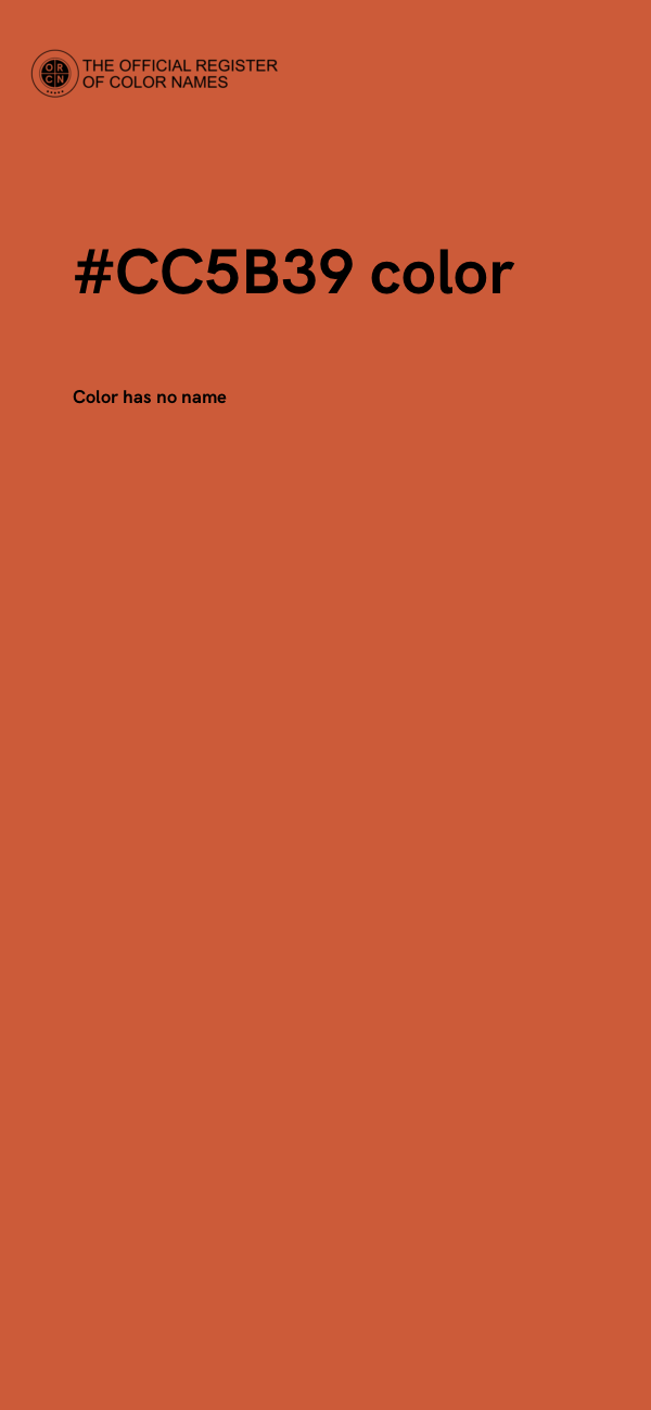 #CC5B39 color image
