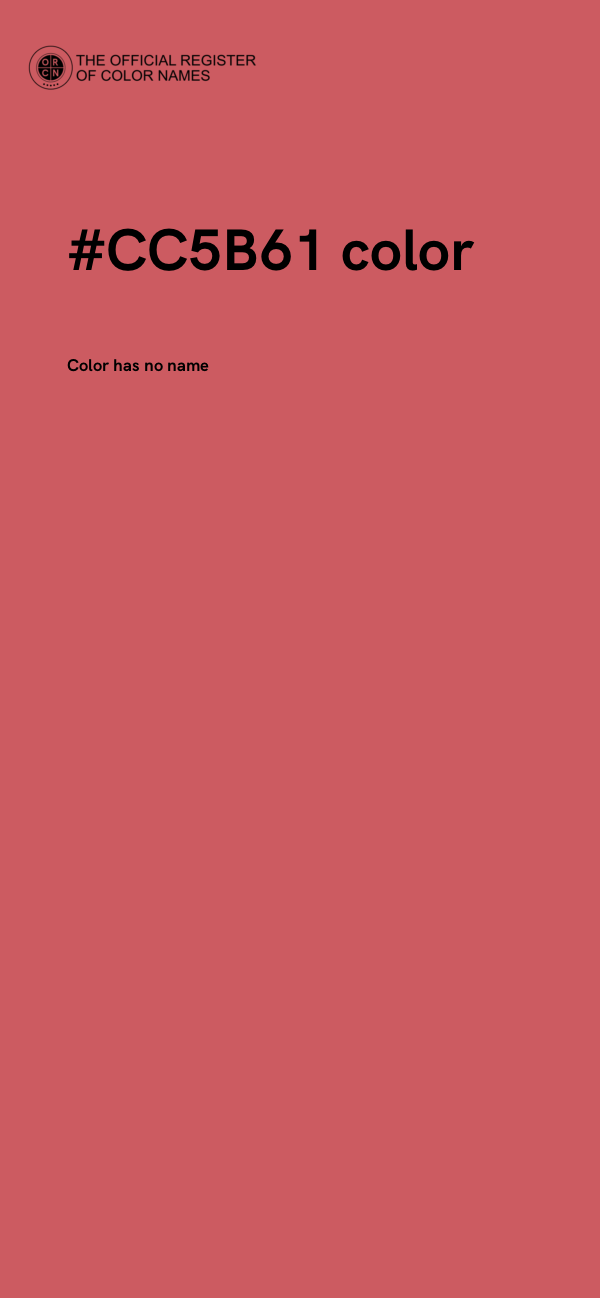 #CC5B61 color image