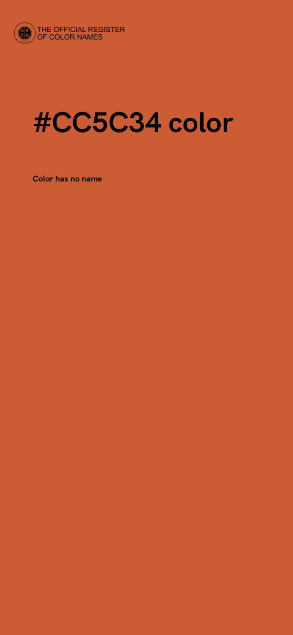 #CC5C34 color image