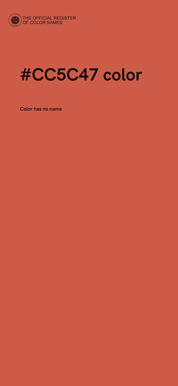 #CC5C47 color image