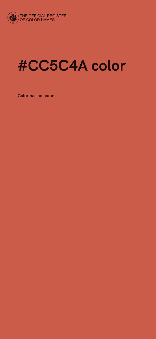 #CC5C4A color image