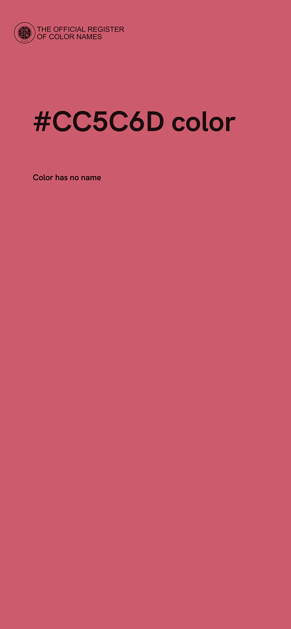 #CC5C6D color image