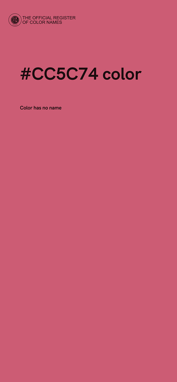 #CC5C74 color image