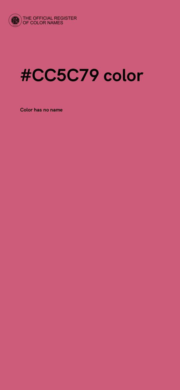 #CC5C79 color image